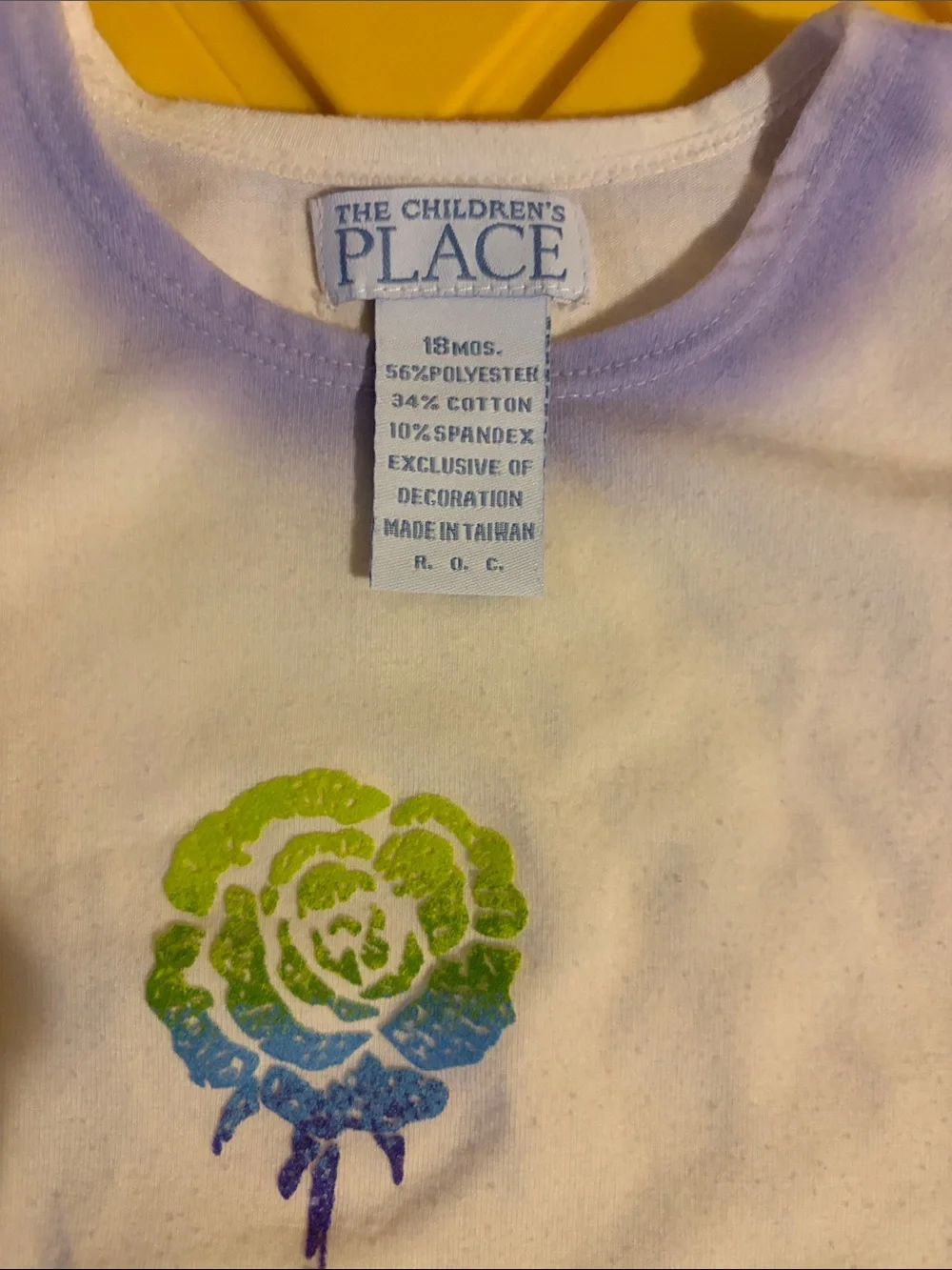 The Children's Place Lavender-Trim White Long-Sleeve Tee with Floral Print